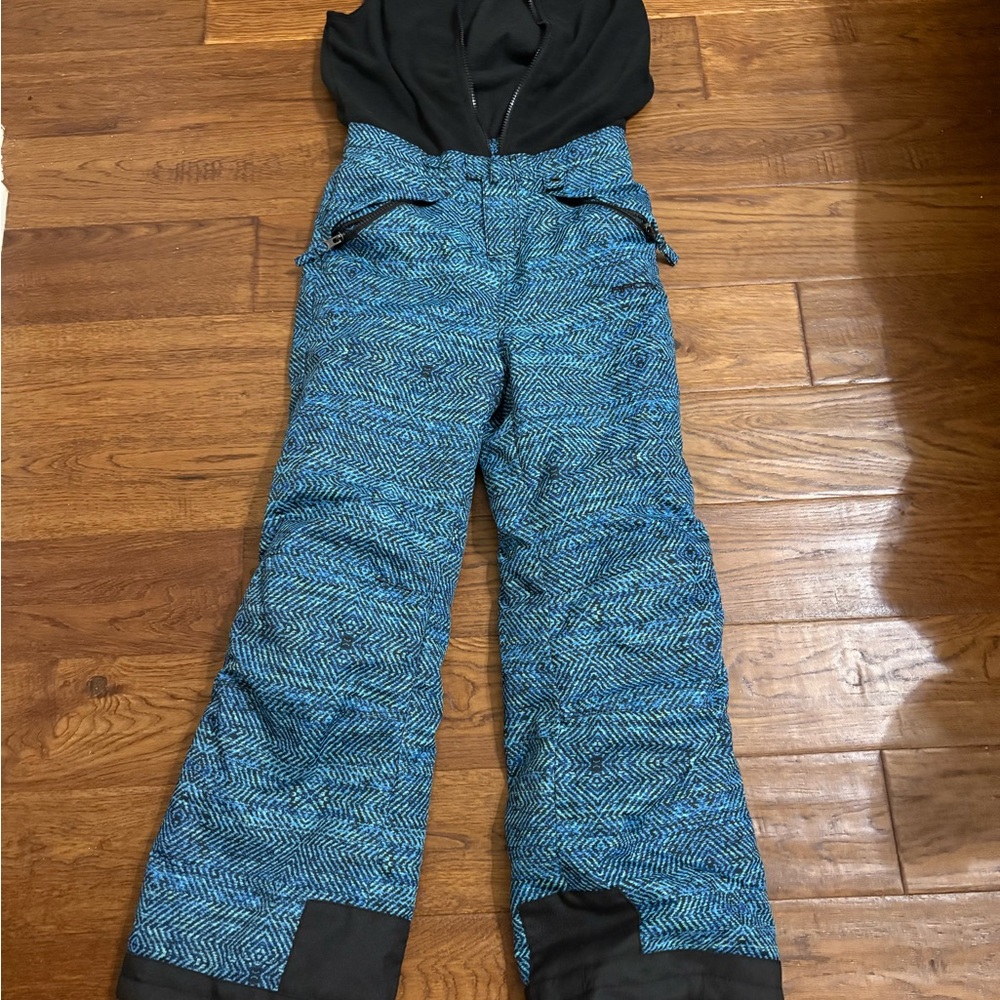 Arctix Kids Black and Blue Patterned Overalls